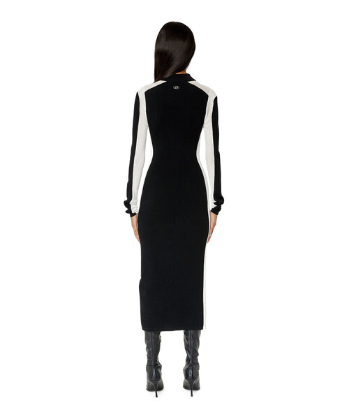 DIESEL(ディーゼル)の「レディース ドレス 長袖 リブ ワンピース(ワンピース・レディース・ベージュ/ブラック・MEDIUM/LARGE/SMALL/X-SMALL)」の6枚目の写真