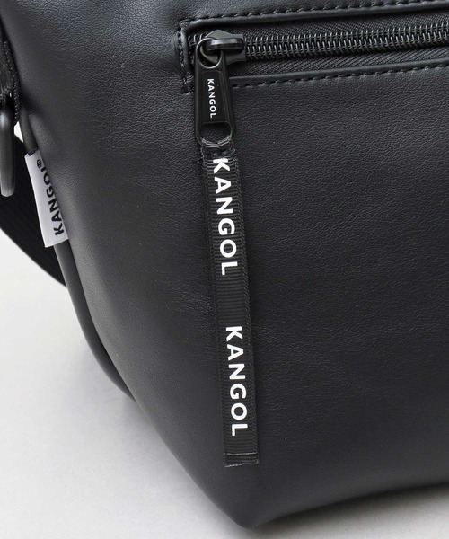 KANGOL(カンゴール)の「<A.M.S.別注> レザー調 フラップ ミニショルダーバッグ(ショルダーバッグ・メンズ・ブラック・FREE)」の19枚目の写真