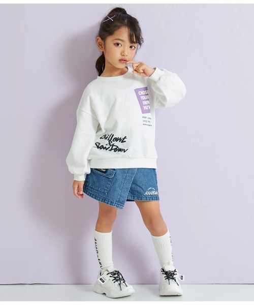 ANAP kids（アナップキッズ）の「ワッペン風裏毛トレーナー