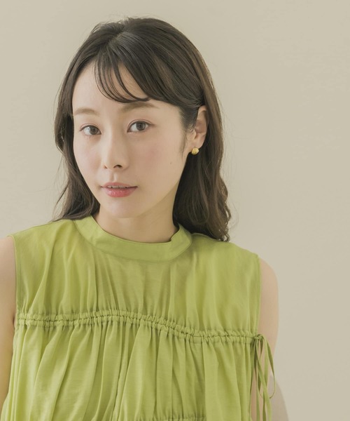 SMELLY（スメリー）の「ロールラインクロスワンタッチピアス（ピアス（両耳用）・レディース・ゴールド・-）」の6枚目の写真