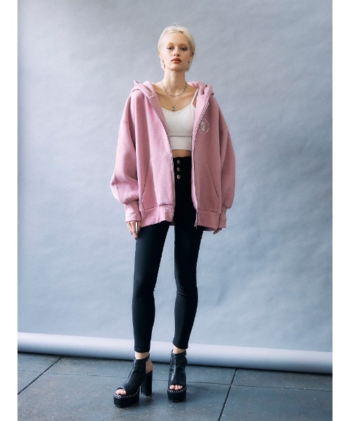 ENVYM オーバールーズロゴＰＯ　　　　　　　　　ピンクパーカー　美品 ENVYM（アンビー）の「ビッグロゴE PK（パーカー）」 - WEAR