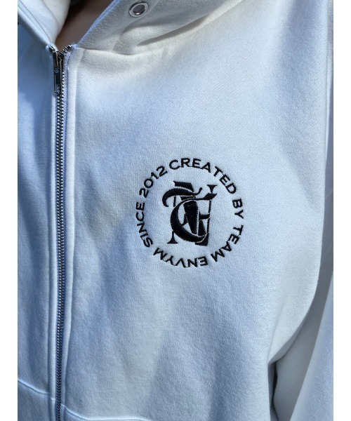 ENVYM（アンビー）の「ビッグロゴＥ ＰＫ（パーカー・レディース・ホワイト/ピンク/ブラック・FREE）」の9枚目の写真