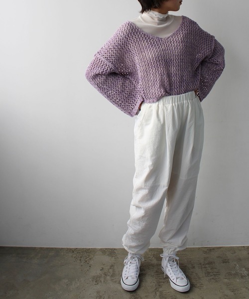 GeeRA（ジーラ）の「ナイロン素材ジョガーパンツ（その他パンツ・レディース・ブルー/ホワイト/ブラック・MEDIUM/SMALL/LARGE）」の4枚目の写真