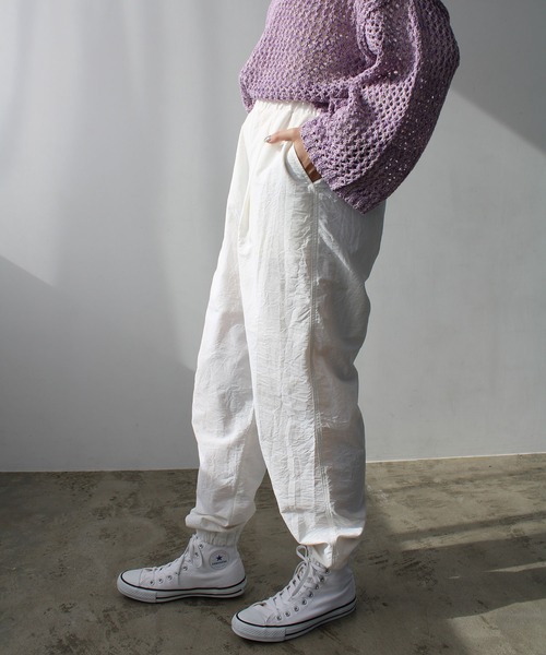 GeeRA（ジーラ）の「ナイロン素材ジョガーパンツ（その他パンツ・レディース・ブルー/ホワイト/ブラック・MEDIUM/SMALL/LARGE）」の8枚目の写真