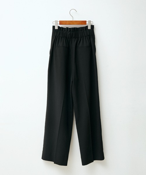 VIS（ビス）の「【接触冷感・洗える】美easy Dカンベルト付きワイドパンツ【セットアップ対応】（スラックス・レディース・ターコイズブルー/オレンジ系その他/ブラック/ベージュ/ピンク系その他2/グリーン系その他/ネイビー/ブラウン系その他2/ピンク/ブルー系その他4/ホワイト系その他5・L/M/S/SS/LL）」の17枚目の写真