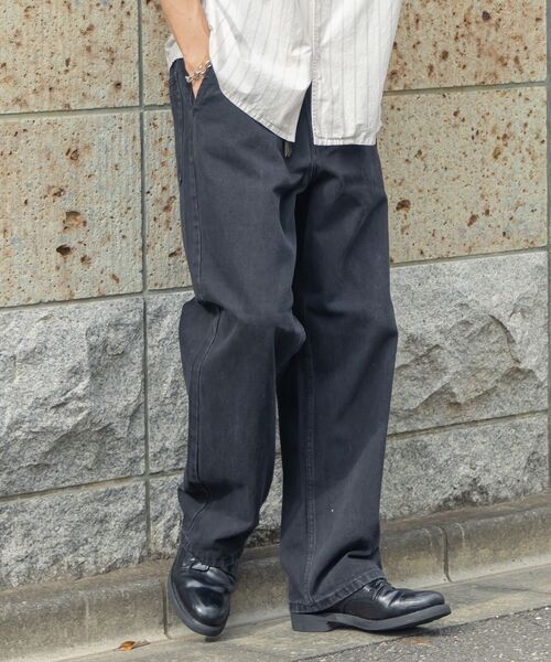 FFEIN(フェイン)の「【FFEIN(フェイン)】ワイドストレートデニムパンツ(デニムパンツ・メンズ・チャコール/サックスブルー/ブラック/ブルー・SMALL/MEDIUM/LARGE)」の14枚目の写真