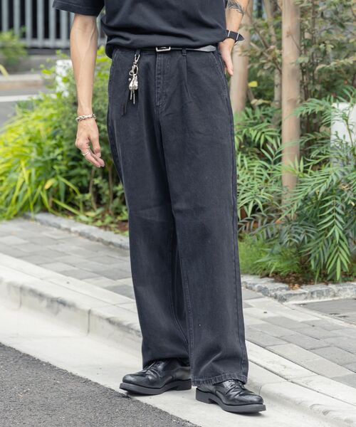FFEIN(フェイン)の「【FFEIN(フェイン)】ワイドストレートデニムパンツ(デニムパンツ・メンズ・チャコール/サックスブルー/ブラック/ブルー・SMALL/MEDIUM/LARGE)」の17枚目の写真