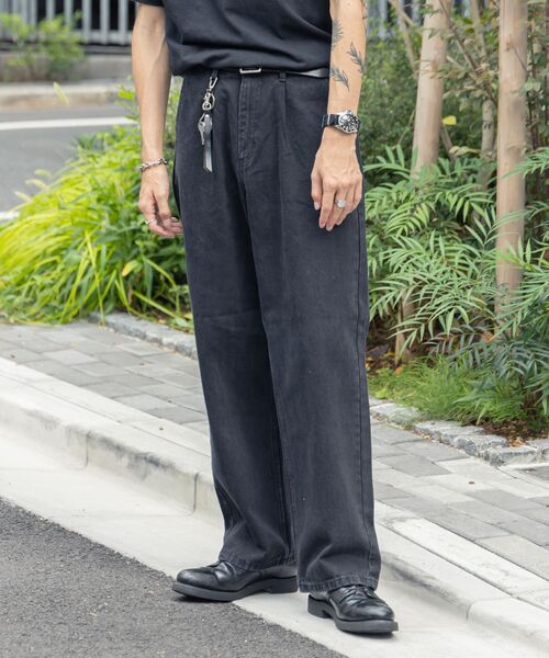 FFEIN(フェイン)の「【FFEIN(フェイン)】ワイドストレートデニムパンツ(デニムパンツ・メンズ・チャコール/サックスブルー/ブラック/ブルー・SMALL/MEDIUM/LARGE)」の19枚目の写真