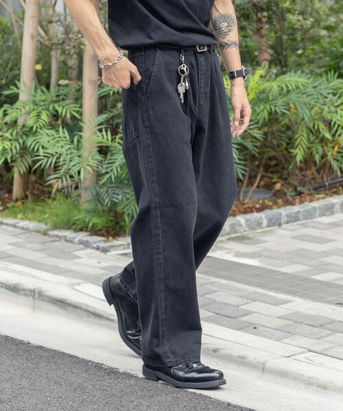 FFEIN(フェイン)の「【FFEIN(フェイン)】ワイドストレートデニムパンツ(デニムパンツ・メンズ・チャコール/サックスブルー/ブラック/ブルー・SMALL/MEDIUM/LARGE)」の20枚目の写真