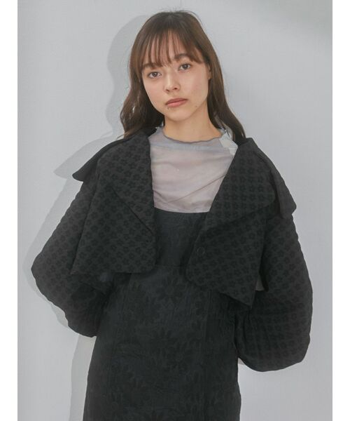 merry jenny（メリージェニー）の「flower bigcollarジャケット（テーラードジャケット・レディース・ライトブルー/ブラック/アイボリー・FREE）」の11枚目の写真