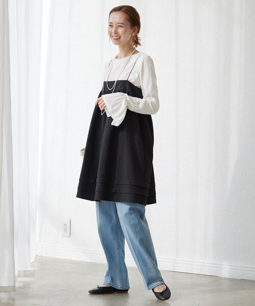 SLOBE IENA ベルスリーブロンTEE 白　タグ付き SLOBE IENA スローブイエナ ベルスリーブ ロンTEE ホワイト