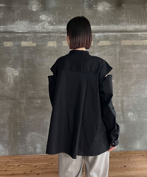 cona（コナ）の「【ZOZO限定】ブロードケープカットアウトシャツ（シャツ/ブラウス・レディース・ブラック/ブルー/ホワイト・FREE）」の20枚目の写真