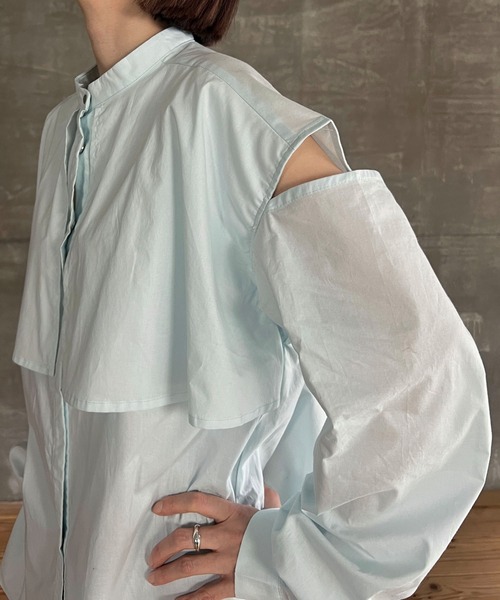 cona（コナ）の「【ZOZO限定】ブロードケープカットアウトシャツ（シャツ/ブラウス・レディース・ブラック/ブルー/ホワイト・FREE）」の22枚目の写真