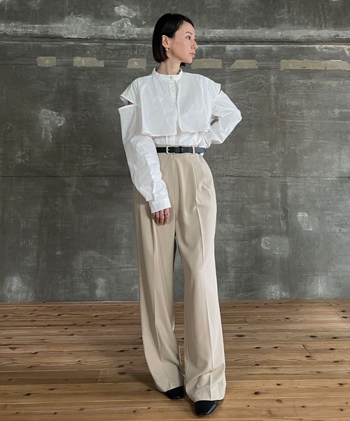 cona（コナ）の「【ZOZO限定】ブロードケープカットアウトシャツ（シャツ/ブラウス・レディース・ブラック/ブルー/ホワイト・FREE）」の13枚目の写真