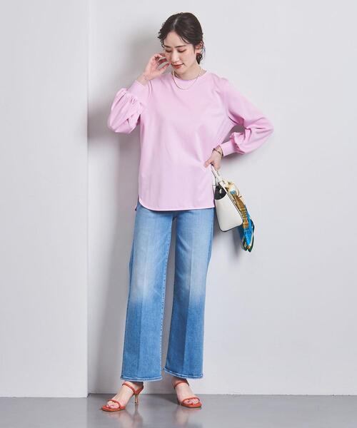 UNITED ARROWS(ユナイテッドアローズ)の「PONTE ロングスリーブ カットソー(Tシャツ/カットソー・レディース・ホワイト/ダークグレー/ライトピンク・FREE)」の8枚目の写真