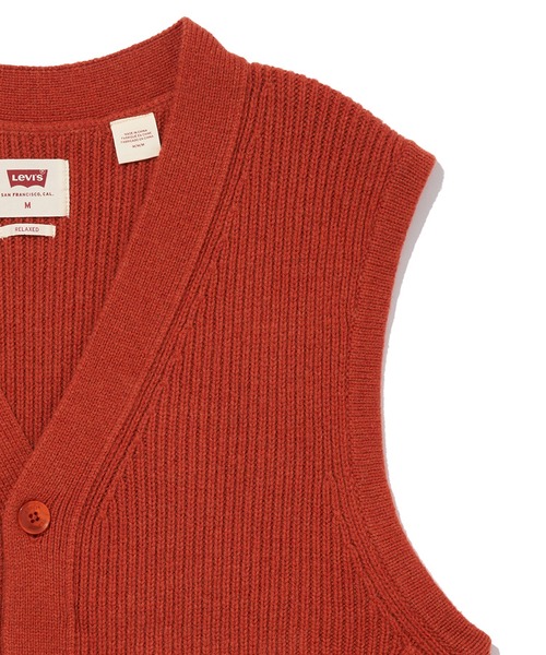 Levi's(リーバイス)の「Levi's/リーバイス カーディガンベスト レッド ROOIBOS TEA(ベスト・メンズ・マルチ・M/S/L/XL)」の12枚目の写真