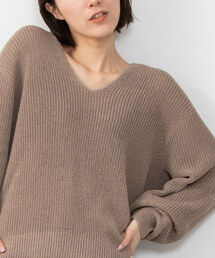 NOLLEY’S | 洗える和紙コットンVネックプルオーバーニット(ニット/セーター)