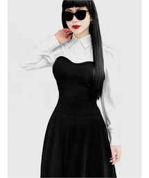 LVEU. | Heart neck knit bustier shirt (Ai select) / ハートネックニットビスチェシャツ(シャツ/ブラウス)