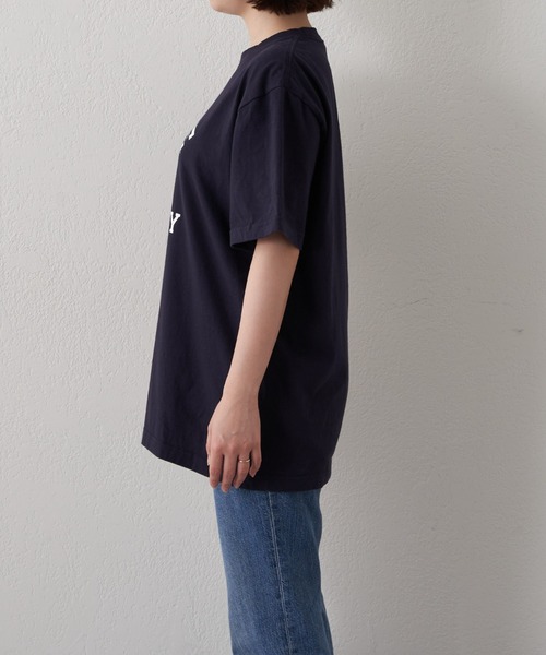 Daily russet（デイリー ラシット）の「YALE/ロゴT（Tシャツ/カットソー・レディース・ホワイト/ネイビー・FREE）」の16枚目の写真