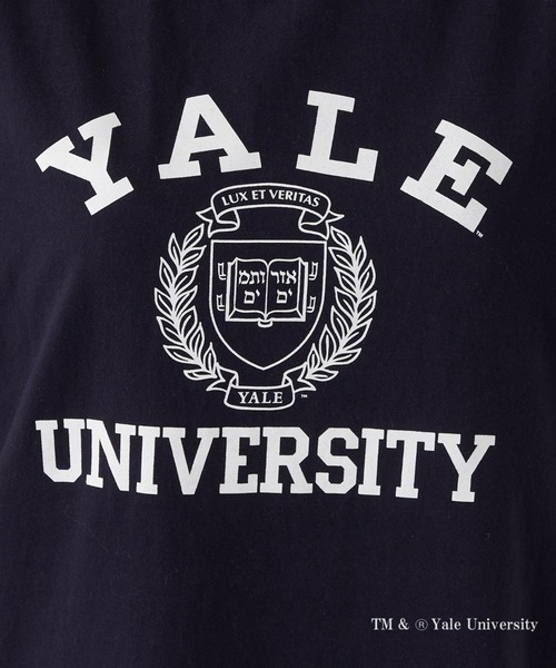 Daily russet（デイリー ラシット）の「YALE/ロゴT（Tシャツ/カットソー・レディース・ホワイト/ネイビー・FREE）」の18枚目の写真