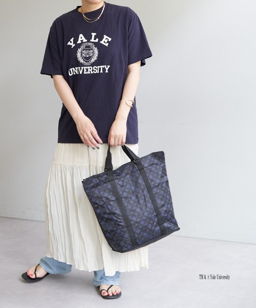 Daily russet（デイリー ラシット）の「YALE/ロゴT（Tシャツ/カットソー・レディース・ホワイト/ネイビー・FREE）」の7枚目の写真