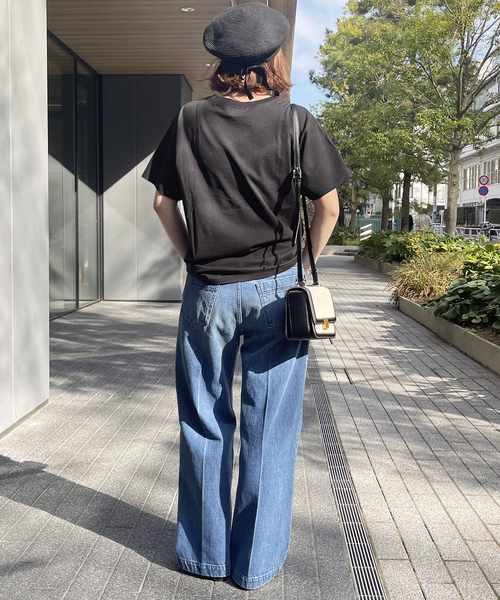 Spick & Span（スピックアンドスパン）の「HAPPY THOUGHTロゴT（Tシャツ/カットソー・レディース・ホワイト/ブラック・FREE）」の5枚目の写真