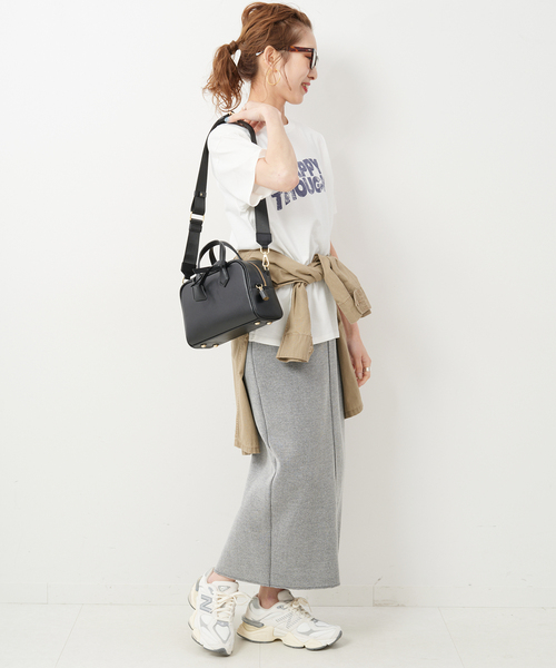 Spick & Span（スピックアンドスパン）の「HAPPY THOUGHTロゴT（Tシャツ/カットソー・レディース・ホワイト/ブラック・FREE）」の19枚目の写真