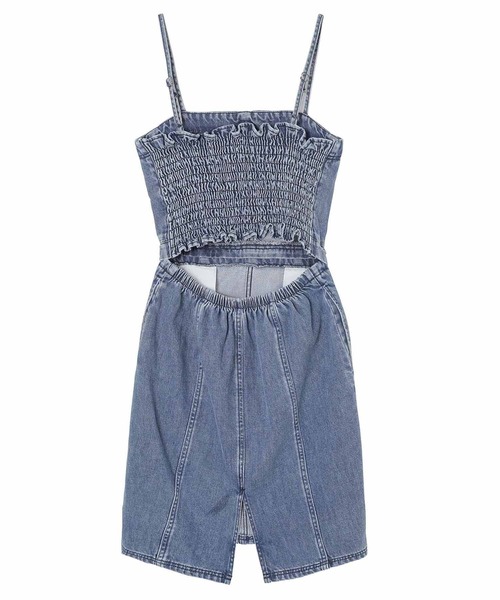 X-girl（エックスガール）の「2WAY DRESS（ワンピース・レディース・ブラック/インディゴブルー・S/M）」の3枚目の写真