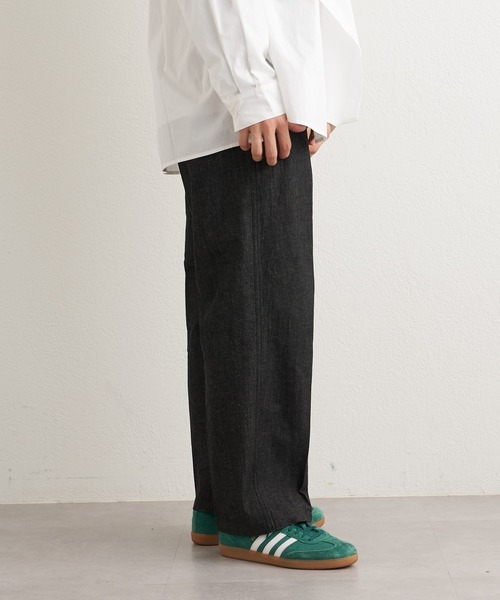 CIAOPANIC TYPY（チャオパニックティピー）の「綿麻デニムタックワイドテーパードパンツ（デニムパンツ・メンズ・アイボリー/ブラック/ネイビー・MEDIUM/LARGE）」の16枚目の写真