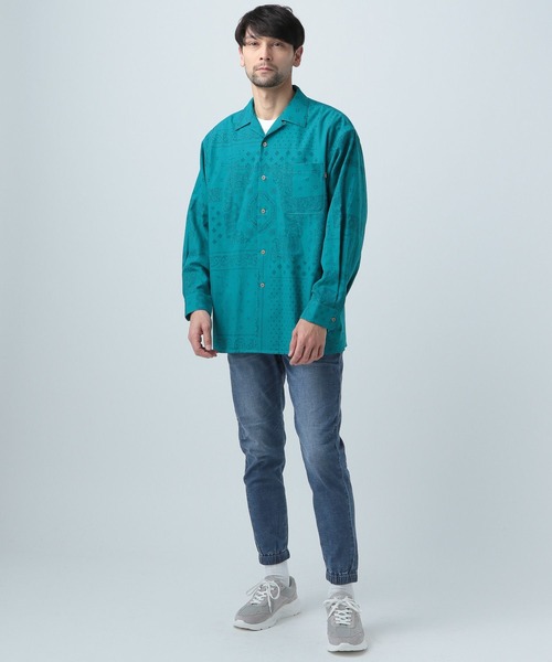 BAYFLOW(ベイフロー)の「リネンデニムジョガーパンツ(デニムパンツ・メンズ・ライトブルー/ダークブルー/ブルー・LARGE/SMALL/MEDIUM)」の6枚目の写真