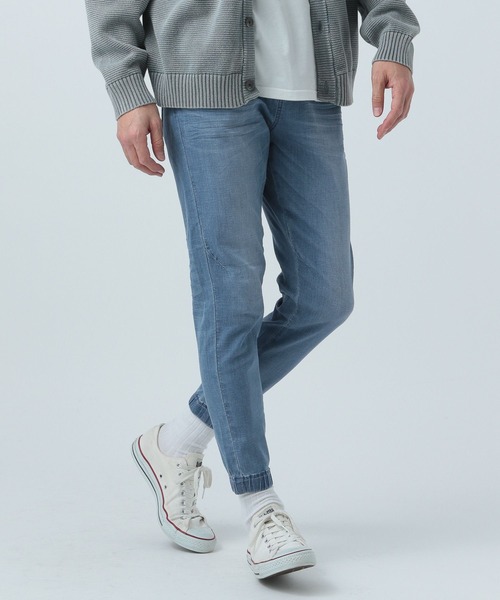 BAYFLOW(ベイフロー)の「リネンデニムジョガーパンツ(デニムパンツ・メンズ・ライトブルー/ダークブルー/ブルー・LARGE/SMALL/MEDIUM)」の10枚目の写真