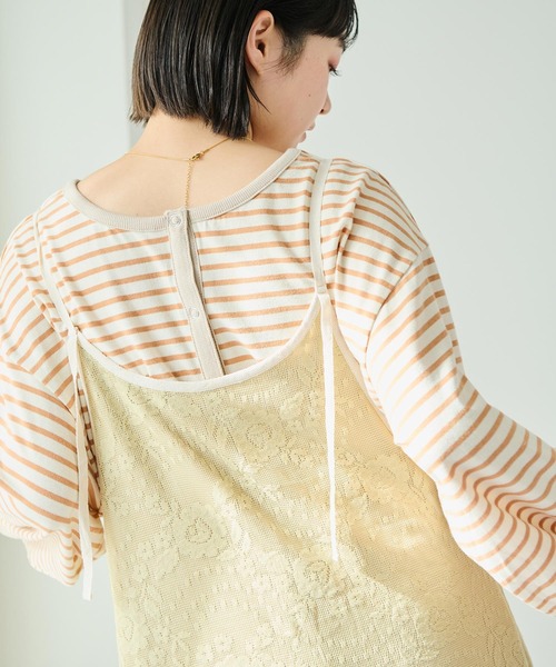 Crisp（クリスプ）の「バイカラーフラワーレースワンピース（ワンピース・レディース・グリーン/アイボリー・FREE）」の17枚目の写真