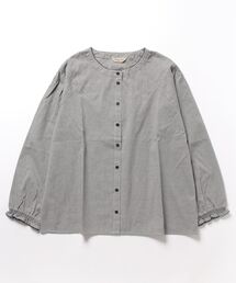 Samansa Mos2 | 柄アソートレース付V切替ブラウス(シャツ/ブラウス)