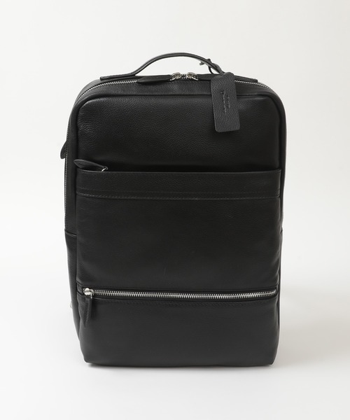 CROWDED CLOSET（クラウデッドクローゼット）の「【JOYA(ジョヤ)】シボ感レザーバックパック（バックパック/リュック・メンズ・ネイビー/ブラック・FREE）」の2枚目の写真