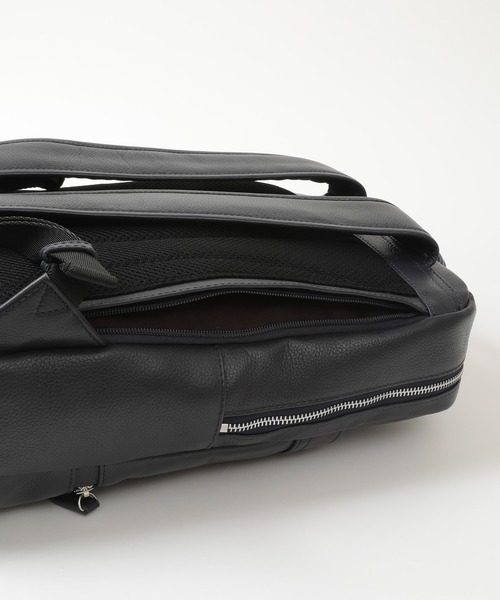 CROWDED CLOSET（クラウデッドクローゼット）の「【JOYA(ジョヤ)】シボ感レザーバックパック（バックパック/リュック・メンズ・ネイビー/ブラック・FREE）」の11枚目の写真