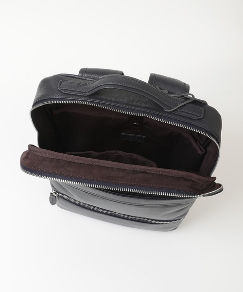 CROWDED CLOSET（クラウデッドクローゼット）の「【JOYA(ジョヤ)】シボ感レザーバックパック（バックパック/リュック・メンズ・ネイビー/ブラック・FREE）」の10枚目の写真