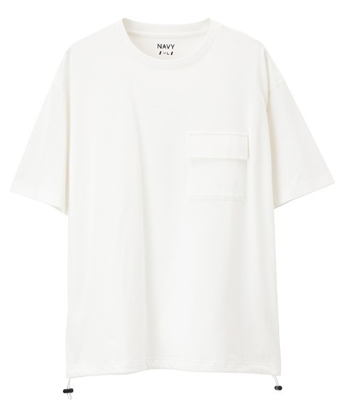 NAVY（ネイビー）の「アクティブTシャツ（Tシャツ/カットソー・メンズ・ホワイト/ブラック/グレイッシュベージュ/ネイビー・M/L/XL）」の5枚目の写真