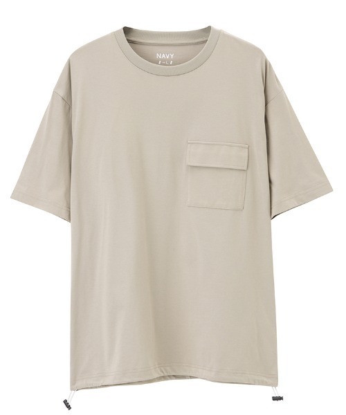 NAVY（ネイビー）の「アクティブTシャツ（Tシャツ/カットソー・メンズ・ホワイト/ブラック/グレイッシュベージュ/ネイビー・M/L/XL）」の7枚目の写真