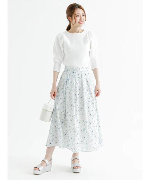 Te chichi（テチチ）の「スポンディッシュボリュームスリーブニット（ニット/セーター・レディース・グリーン/ブラック/オフホワイト・ﾌﾘ-）」の13枚目の写真