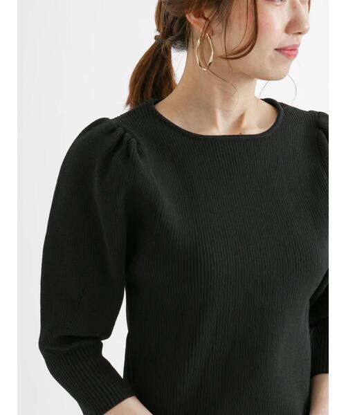 Te chichi（テチチ）の「スポンディッシュボリュームスリーブニット（ニット/セーター・レディース・グリーン/ブラック/オフホワイト・ﾌﾘ-）」の19枚目の写真