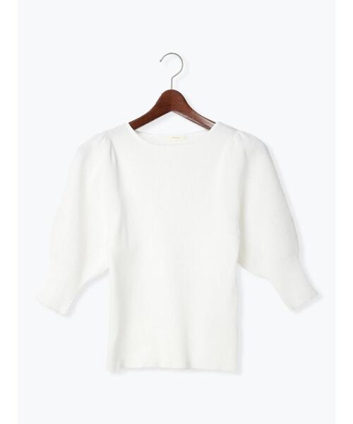 Te chichi（テチチ）の「スポンディッシュボリュームスリーブニット（ニット/セーター・レディース・グリーン/ブラック/オフホワイト・ﾌﾘ-）」の21枚目の写真