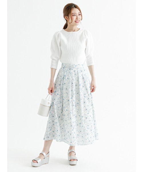 Te chichi（テチチ）の「スポンディッシュボリュームスリーブニット（ニット/セーター・レディース・グリーン/ブラック/オフホワイト・ﾌﾘ-）」の12枚目の写真