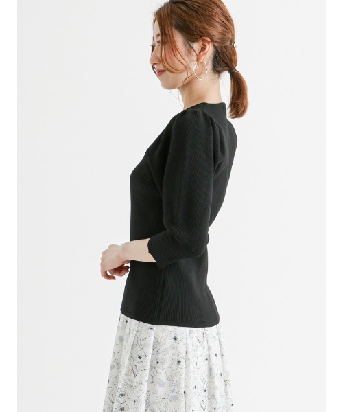 Te chichi（テチチ）の「スポンディッシュボリュームスリーブニット（ニット/セーター・レディース・グリーン/ブラック/オフホワイト・ﾌﾘ-）」の8枚目の写真