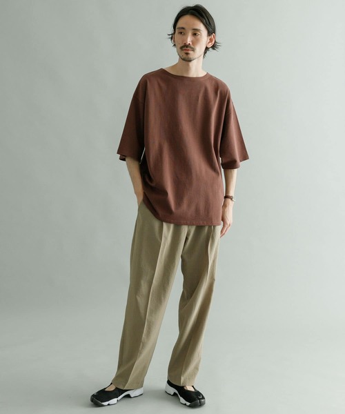 URBAN RESEARCH（アーバンリサーチ）の「『Sサイズあり』USAコットン バスクTシャツ（Tシャツ/カットソー・メンズ・チャコールグレー/オフホワイト/ブラック系その他/ホワイト系その他/ブルー/ブラウン/ブルー系その他・LARGE/SMALL/MEDIUM）」の16枚目の写真