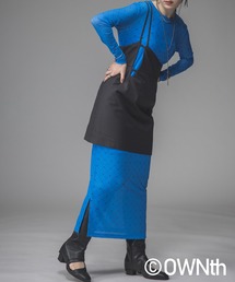 モノグラム柄シアーワンピース