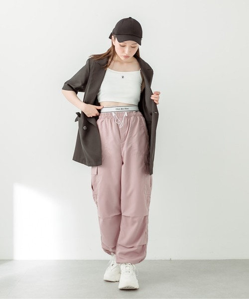 OLIVE des OLIVE（オリーブデオリーブ）の「神バランス半袖テーラードジャケット　1031070100（テーラードジャケット・レディース・グレー/ブラック/ライトグレー・FREE）」の13枚目の写真