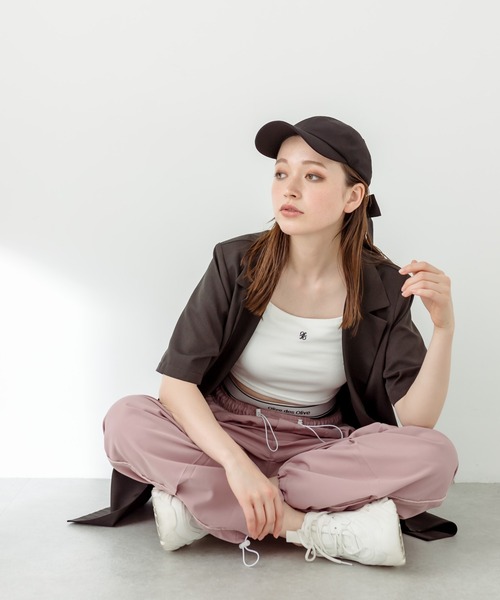 OLIVE des OLIVE（オリーブデオリーブ）の「神バランス半袖テーラードジャケット　1031070100（テーラードジャケット・レディース・グレー/ブラック/ライトグレー・FREE）」の15枚目の写真