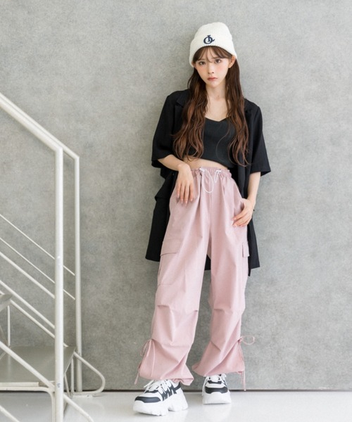 OLIVE des OLIVE（オリーブデオリーブ）の「神バランス半袖テーラードジャケット　1031070100（テーラードジャケット・レディース・グレー/ブラック/ライトグレー・FREE）」の5枚目の写真