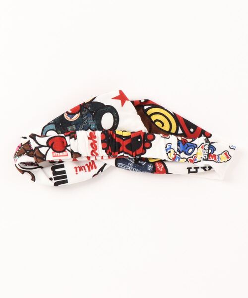 HYSTERIC MINI（ヒステリックミニ）の「TEDDY MINI COLLAGE 総柄 ヘアバンド（ヘアバンド・キッズ・ホワイト・FREE）」の2枚目の写真