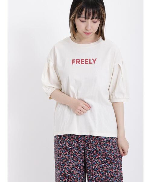 Samansa Mos2（サマンサ モスモス）の「レースベスト+パフスリーブTシャツセット（Tシャツ/カットソー・レディース・チャコールグレー/グリーン/オレンジ/キナリ/ベージュ・F）」の20枚目の写真